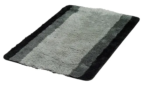 Badteppich spirella BALANCE 55 x 65 cm grau - Badvorleger aus hochwertigem Acryl und Polyester, rutschfest und schnell trocknend für mehr Sicherheit und Komfort im Badezimmer.