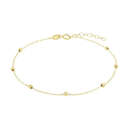 Amor Armband Damen 375 Gold, 17+2 cm - Armschmuck aus 375 Gold im eleganten Kugel-Design, längenverstellbar und ideal kombinierbar mit anderen Accessoires. Perfekt für besondere Anlässe und kommt in einer Schmuck Geschenk Box.
