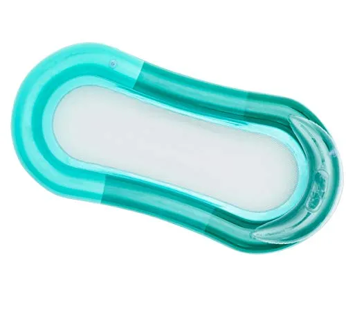 Bestway Wasserhängematte mit 2 Luftkammern, Luftmatratze Kopfstütze und Netzboden, max. 90 kg (Türkis)