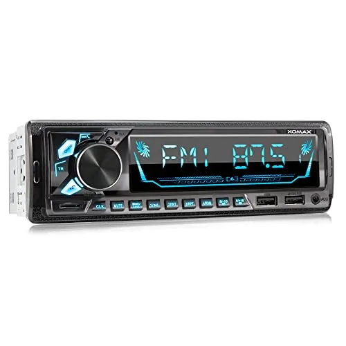 XOMAX XM-R282 Autoradio mit FM RDS, Bluetooth Freisprecheinrichtung, USB, SD, MP3, ID3, 2. USB-Anschluss mit Ladefunktion, AUX-IN, 1 DIN