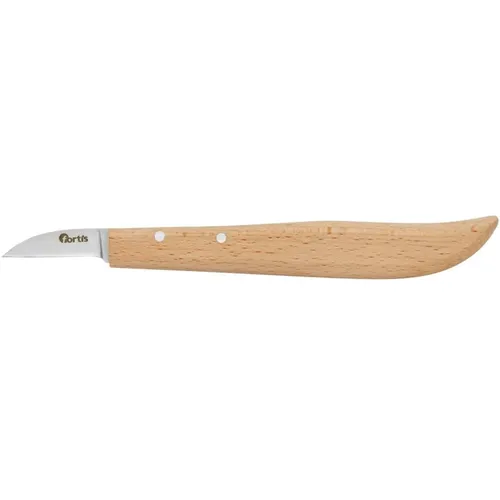 Fortis Entgrat-/ Kerbschnitzmesser mit Holzheft 140mm , 4317784728010