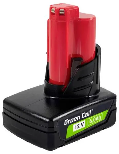 GC PTML12V6 - 12V 6Ah Werkzeugakku für Milwaukee-Geräte - Werkzeugakkus mit 6Ah für Milwaukee M12: Maximale Leistung und bis zu 1000 Ladezyklen für effizientes Arbeiten ohne Unterbrechungen.