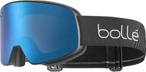 Bollé Nevada Skibrille black matte-bronze blue (6020) - Herren & Unisex Skibrillen mit photochromatischen Phantom+ Gläsern für optimale Sicht bei wechselnden Lichtverhältnissen und innovativer Belüftungstechnologie gegen Beschlagen.