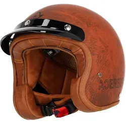 Acerbis Skodela Jethelm - Matt-Braun - Größe M - Robuster Jethelm aus thermoplastischem ABS mit hypoallergener Innenausstattung. Ideal für Brillenträger und bietet optimalen Tragekomfort. Zertifiziert nach ECE 22.06 für sichere Fahrten.