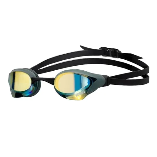 arena Cobra Core Swipe Mirror Wettkampfbrille für Erwachsene - Schwimmbrille mit verspiegelten Gläsern und innovativer Swipe Anti-Beschlag-Technologie für langanhaltenden Schutz. Ideal für Wettkampfschwimmer, UV-geschützt und anpassbar durch 5 Nasenstege.