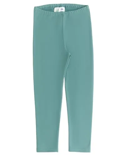 Leela Cotton Kinder Warm Leggings Bio-Baumwolle Hose (DE/NL/SE/PL, Numerisch, 116, Regular, Grünblau)