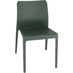 Stapelstuhl Mia, Grün - Eleganter Esszimmerstuhl - Stühle für einladende Esszimmer, mit elegantem Design und herausragendem Komfort für unvergessliche Momente.