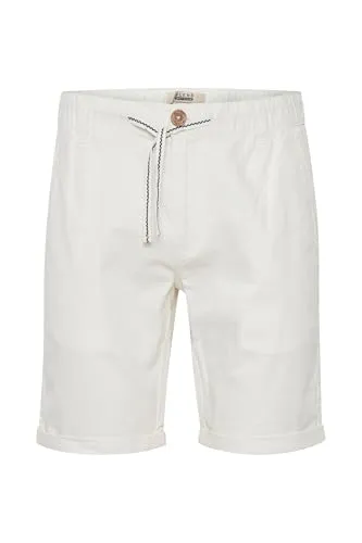 Blend Lenno Herren Leinenshorts - Offwhite Bermuda (XXL) - Herren-Shorts aus hochwertigem Leinen, ideal für Sommerlooks. Elastischer Bund und nachhaltige Baumwolle für höchsten Tragekomfort und Style.