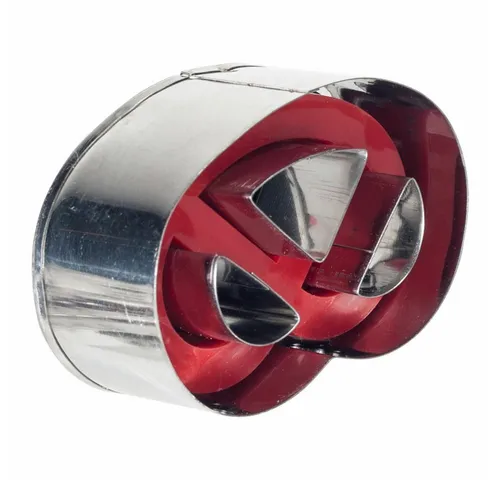 WESTMARK Ausstechform Linzer Keks-Ausstechform, Plätzchenstecher, Brezel, Mit Auswerfer, Edelstahl