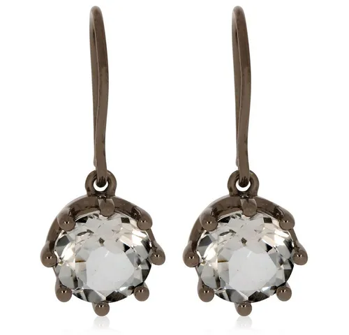 XEN Paar Ohrhänger mit Bergkristall - Ohrhänger aus 925 Sterlingsilber, besetzt mit 8 mm Bergkristallen für eine beruhigende Wirkung. Ideal als elegantes Schmuckstück in Geschenkverpackung.