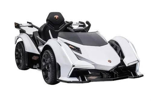 Lamborghini V12 Vision Gran Turismo Elektro-Kinderauto - Lizenziertes Elektro-Auto mit Fernsteuerung, MP3-Anschluss und bis zu 6 km/h. Perfekt für Kinder bis 40 kg, ausgestattet mit LED-Scheinwerfern und Sicherheitsgurt für sicheres Fahrvergnügen!