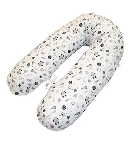 Emi&Sam Stillkissen 170cm Bezug Füllung FillBall EPS Lagerungkissen Stillkissenbezug ((EPS inkl. Bezug) 18. Kosmos)