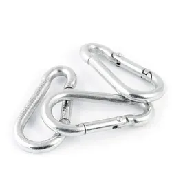 DQ-PP Karabiner DQ-PP 10x KARABINERHAKEN 4-11mm, feuerwehr karabiner haken, galvanisch, Seilzubehör, Zubehör, Seil, Drahtseil, Zubehörteile 1 cm
