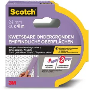 Scotch Kreppband Surfaces Delicates, 24mm x 41m, für Innen von Scotch