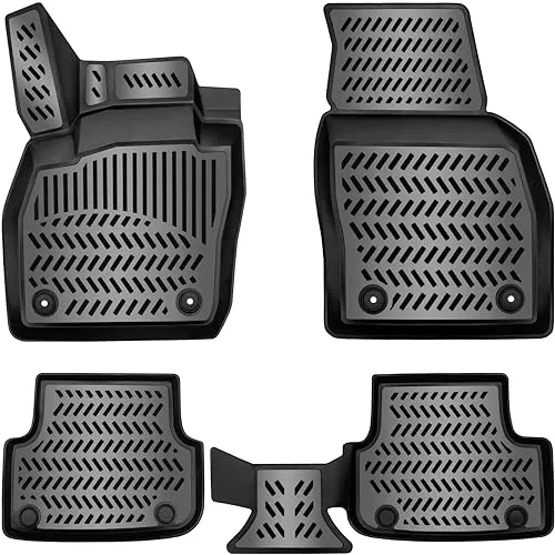 ELMASLINE Auto-Fußmatten Gummi für VW T-CROSS (2018-2025) in schwarz von ELMASLINE