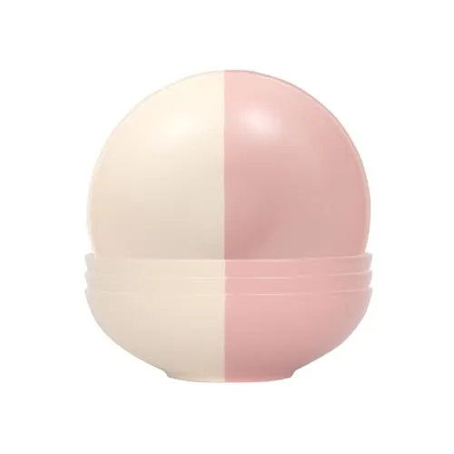 Nicola Spring Getaucht Pastaschüsseln aus Steinzeug - 20.5cm - Altrosa - 4X Groß Tief Farbig Keramik Küche Abendessen Suppe Salat Getreide Servier Geschirr Gericht Set - Mikrowellengeeignet