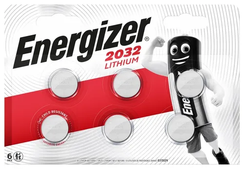 1x6er Blister-Energizer CR 2032 3V Lithium Batterie Knopfzelle-240mAh Kapazität