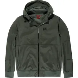 Vintage Industries Riggs Textiljacke - Wasserdicht und Atmungsaktiv - Dunkelgrau - L - Funktionsjacke mit Mesh-Futter, verstellbarer Kapuze und winddichtem Design. Ideal für Outdoor-Aktivitäten bei jedem Wetter.