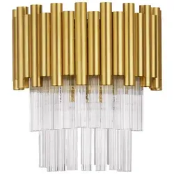 Nova Luce 9824082 Magnolia E14 Wandleuchte Gold - Elegante Wandleuchte aus Metall mit luxuriösem Goldfinish und dekorativen Prismen. Ideal für Esszimmer oder Eingangsbereich, sorgt für ein angenehmes Lichtambiente. Perfekt für stilvolle Innenräume.