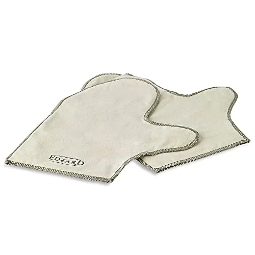 EDZARD QualiPolish® Silber Pflegehandschuhe - Pflege für Schmuck & Besteck - Arborist Merchandising Root - Hochwertige Baumwollhandschuhe für die effektive Silberpflege, die angelaufene Gegenstände schnell wieder zum Strahlen bringen.