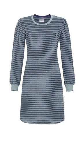 Ringella Nachthemd aus weichem Stretchfrottee, Langarm mit Strickbündchen Pflegeleicht & formstabil