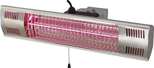 Silva Homeline 510021 IR-Kurzwellen-Strahler 1500W Silber (matt) - Küche, Haushalt & Wohnen - Wetterfester Infrarotstrahler für sofortige Wärme im Freien, ideal für entspannte Abende ohne Aufheizphase.
