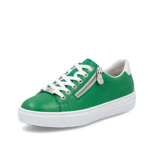 Rieker Damen Low-Top Sneaker L59L1 - Damen-Sneaker aus Glattleder mit flacher TR-Sohle, ideal für Freizeit und Alltag, ausgestattet mit praktischem Reißverschluss für einfachen Einstieg.
