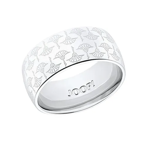 Joop! Edelstahl Damen Ring - Silber, in Schmuck Geschenk Box - Eleganter Damen Ring aus hochwertigem Edelstahl mit einer Breite von 9 mm. Perfekt als zeitloses Geschenk für Stilbewusste, kommt in einer ansprechenden Schmuck Geschenk Box.