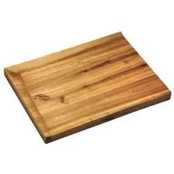 Kesper Schneid-& Servierbrett 28701 - Schneidebretter mit 5 rutschfesten Füßen, ideal zum Saft sammeln und die Arbeitsfläche sauber halten, höhenverstellbar für optimalen Komfort.