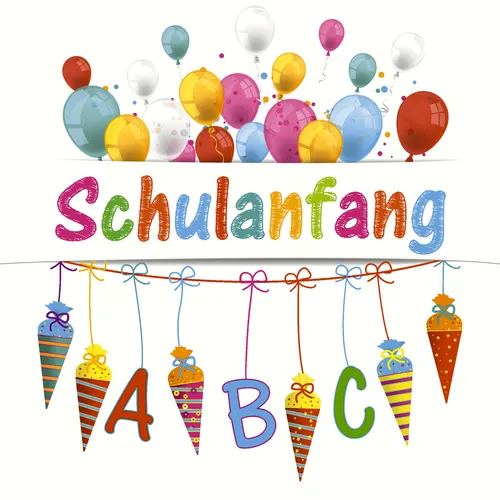 Stück Lunch Servietten 33x33 cm 3-lagig Schulanfang Einschulung 20
