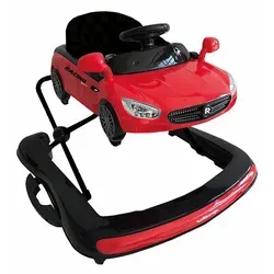Lauflernwagen Auto rot - 3-in-1 klappbare Lauflernhilfe - Vielseitiger Lauflernwagen von Bo Jungle für kleine Entdecker. Höhenverstellbar, mit interaktivem Lenkrad und 360° schwenkbaren Rädern für sicheren Fahrspaß. Ideal für die ersten Schritte.