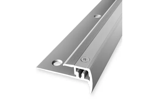 Küberit Treppenkantenprofil 21 x 21.5 x 1000 mm Winkelprofil Silber Gebohrt Aluminium