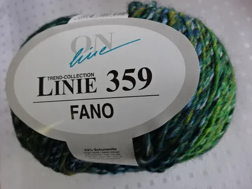 Linie 359 FANO - 150g-Knäuel  - Fb.93 grün-color-Verlauf  ONline