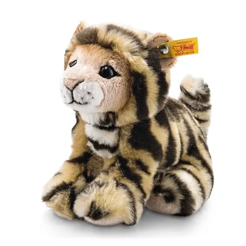 Steiff Billy Tiger - 20 cm - Weicher Plüschtiger für Kinder - Stofftiere & Teddybären - Der kuschelweiche Billy Tiger ist der perfekte Spielkamerad für Abenteuer im Kinderzimmer und begeistert mit geprüfter Qualität.