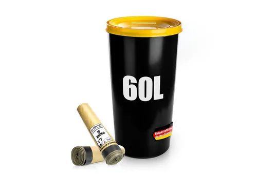 BigDean Mülleimer Gelber Sack Tonne 60L mit Deckel in gelb von Thats Shopping GmbH