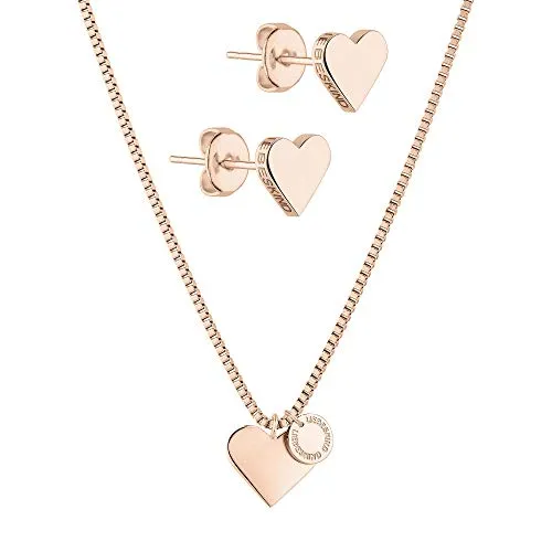 Liebeskind Berlin Set Kette und Ohrringe - Elegantes Schmuckset aus Halskette und Ohrringen in Roségold, ideal für stilbewusste Damen. Perfekt für besondere Anlässe oder als modisches Highlight im Alltag.