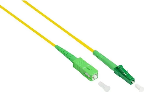 Patchkabel LWL Simplex OS2 LC(APC) auf SC(APC) 5m gelb