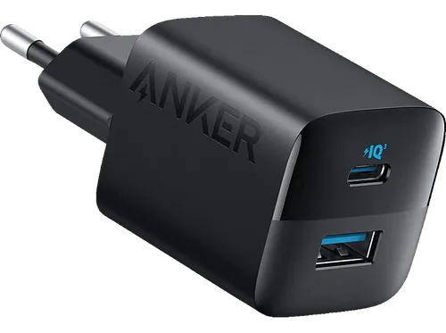 ANKER 323 33 W Ladegerät Universal, Schwarz - Ladegeräte Handy, leistungsstark mit 33W für schnelles Laden von Smartphones und Tablets, kompakt und ideal für unterwegs.