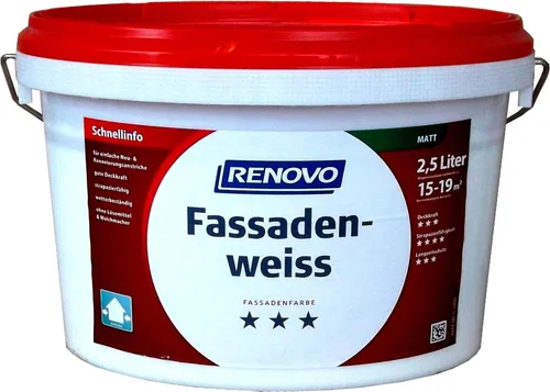 2,5L Renovo Fassadenweiss wetterbeständig