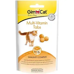 GIMCAT MULTI-VITAMIN TABS 40g - Tiergesundheit: Nährstoffreiche Vitamin-Tabletten für Katzen zur Unterstützung des Immunsystems und zur Förderung des Wohlbefindens.