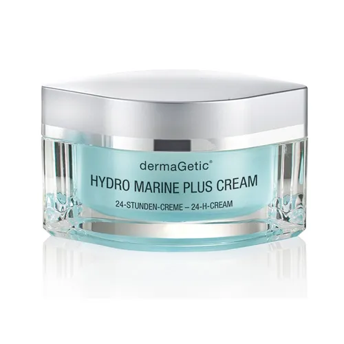 Binella dermaGetic Hydro-Moisture Hydro Marine Plus Cream 50ml - Abdeckartikel und extra-reichhaltige Feuchtigkeitspflege mit Jungbrunnen-Effekt für trockene Haut, spendet 24 Stunden lang Feuchtigkeit und optimiert den Hautaufbau dank innovativer BS2-Technology.