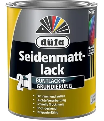 düfa 2in1 Seidenmattlack Reinweiß 2,5 Liter - Lacke – 2in1 Produkt für zeitsparende Verarbeitung mit elegantem, witterungsbeständigem Finish, ideal für Innen- und Außenbereiche.