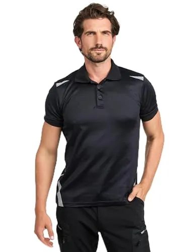 PUMA Workwear Poloshirt ESSENTIALS für Herren in Schwarz XXL - Robustes Poloshirt aus Baumwoll-Mischung mit Reflektoren für bessere Sichtbarkeit. Ideal für den professionellen Einsatz und bequem im Alltag.