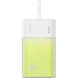 Popsicle Powerbank 5200mah 20w Mit Lightning Kabel 60w/20v/3a/30cm - Weiß-grün