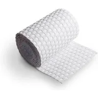 zaunzu Sichtschutz Rattan Einzelstreifen für Doppelstabmatten Weiß 2,55m