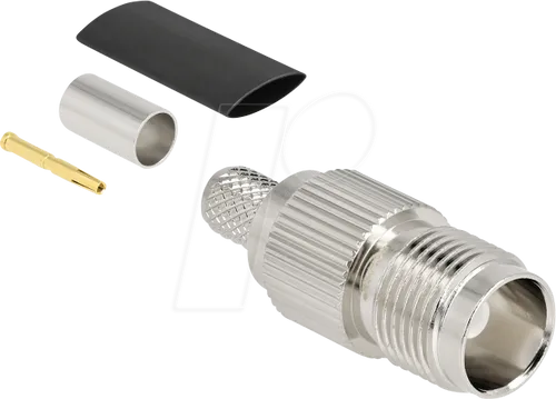 DELOCK 91777 - TNC Buchse zum Crimpen RG-59 mit passendem Schrumpfschlauch
