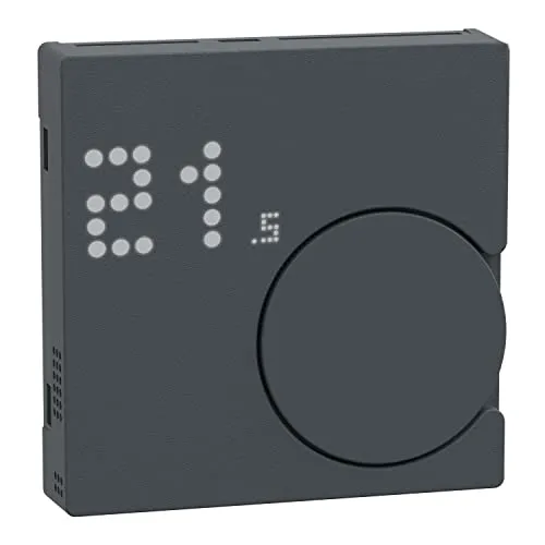 Merten MEG5779-0414 Connected Raumtemperaturregler-Modul Anthrazit - Sonstige Elektroinstallationsartikel mit Zigbee 3.0 für einfache Steuerung der Innentemperatur, kompatibel mit elektrischen und hydronischen Heizsystemen, inkl. Wiser Home App für Fernzugriff.