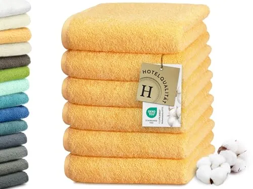 ZOLLNER Handtücher, Walkfrottier (6-St), 50 x 100 cm in gelb von Zollner