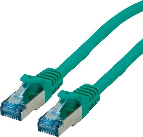Roline RJ45 Netzwerkkabel CAT 6a S/FTP 20m Grün - Hochwertiges Patchkabel für 10-Gigabit-Ethernet-Netzwerke, doppelt geschirmt mit vergoldeten RJ-45 Steckern, ideal für zuverlässige Verbindungen im LAN.