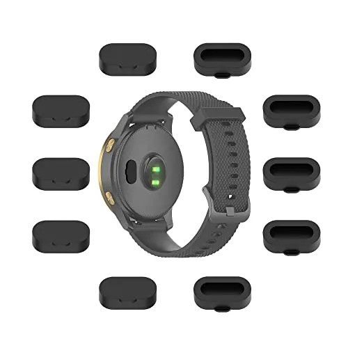 MTHGH Anti Staub Stecker für Garmin Fenix 7X/7/7S/6X/6/6S [10 Stück], Ladegerät Port Protector für Garmin 965/955/945/935/265/255/245/55/45, Staubstecker für Garmin Venu 2/Instinct 2 Zubehör